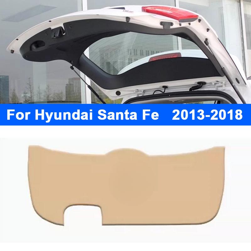 2024 New Car Trunk Mat For Hyundai Santa Fe 2010-2024 Leather Anti-Kick Protective Pad Waterproof Tailgate Cover Interior Modifi