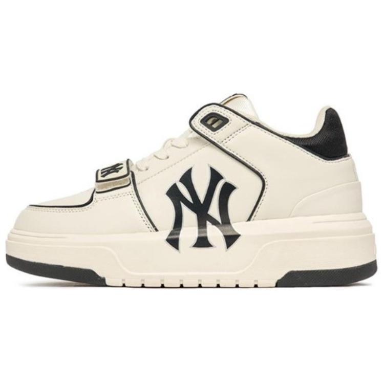 MLB Chunky Liner Coverage Thermal Slip Resistant Cushioning Mid top Skateboard Shoes Unisex Ecru 3ASXLMB3N-50BKS(Team54-)