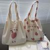 Peach Canvas Tote Bag Purses and Handbags for Women Shopper Cute Designer Shoulder Bag Print Eco Bag