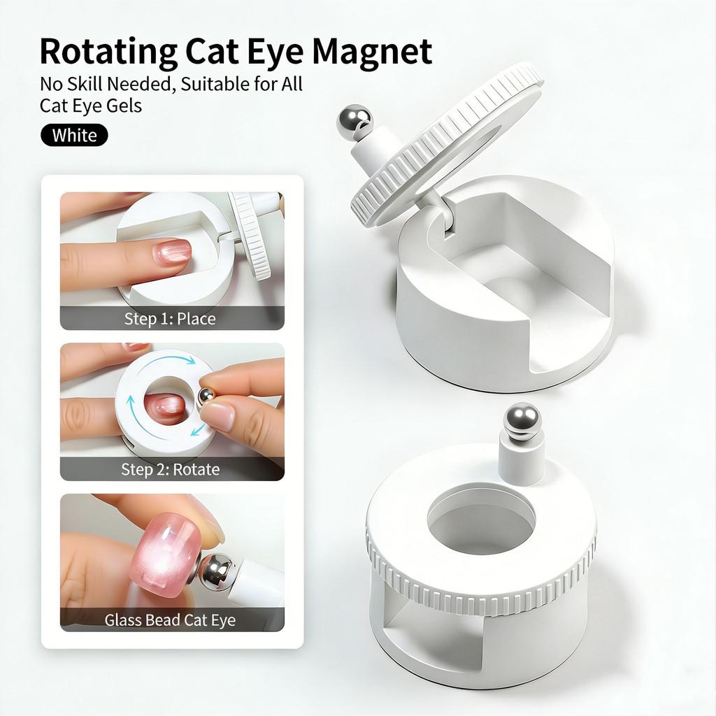 Magnete Für Nägel Rotierendes Maniküre-Kunstwerkzeug Für Nagelgel Glasperleneffekt 3D-Nageldesign Magnetischer Stift Für Salon Zuhause DIY
