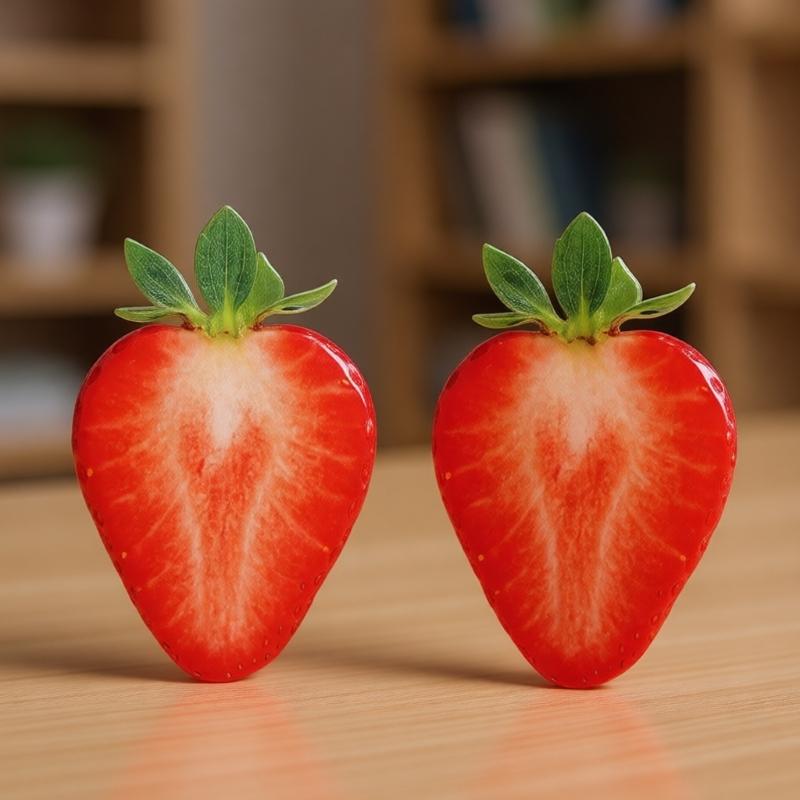 2Pcs Realistic Strawberry Bookmarks Cartoon Acrylic Bookmarks Page Holder Reading Aid for Notebooks Journal Planner