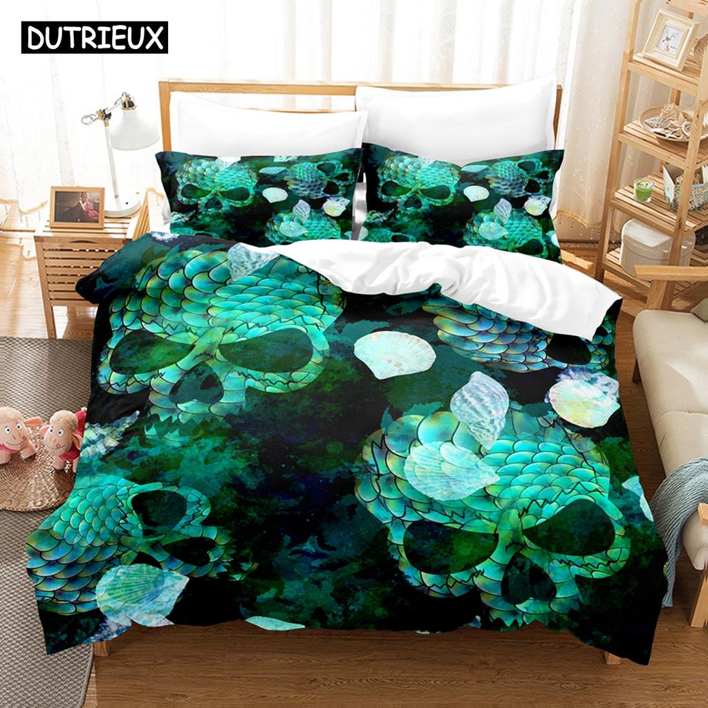 3D Kostra Ložní soupravy Sada povlaku na přikrývku s povlakem na polštář Dvojlůžko Plná Velikost Queen King Ložní prádlo