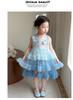 Girl's Rabbit Bow Cake Skirt Summer 2026 New Collection Sweet Mesh Sleeveless Dress Princess Dress for Baby Girls