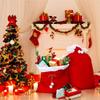 6/1pcs Large Santa Claus Gift Bags Christmas Velvet Drawstring Bag Candy Present Packing Pouches Holiday New Year Decor Supplies