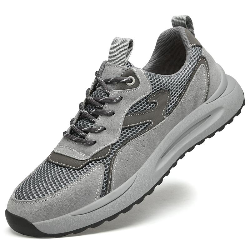 

Men s shoes breathable thin soft-soled running sneakers mesh shoes men s trendy mesh shoes casual board shoes men s 45 сірий колір