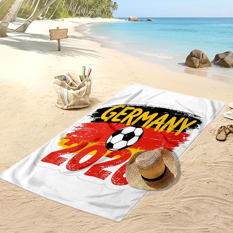 Germany National Football Team Printed Beach Towel Quick Dry Soft TowelPortable Large Rectangular Beach Blanket for Travel Swimming Pool