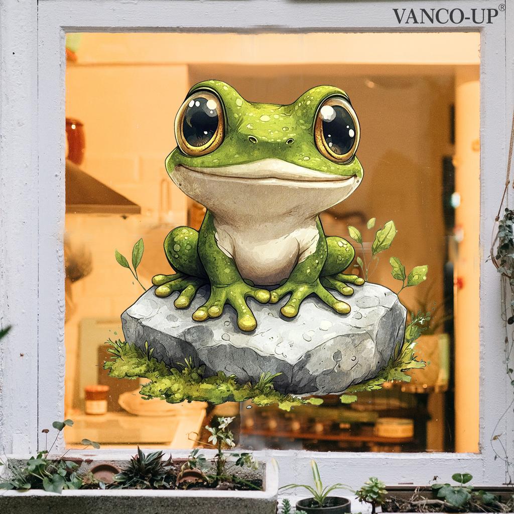 Cartoon Animal Floral Butterfly Window Stickers, PVC Static Cling Glass Decals for Window Storefront Home Decoration