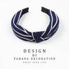 Korean Style Women's Striped Criss-Cross Bow Headband for Yoga & Face Washing