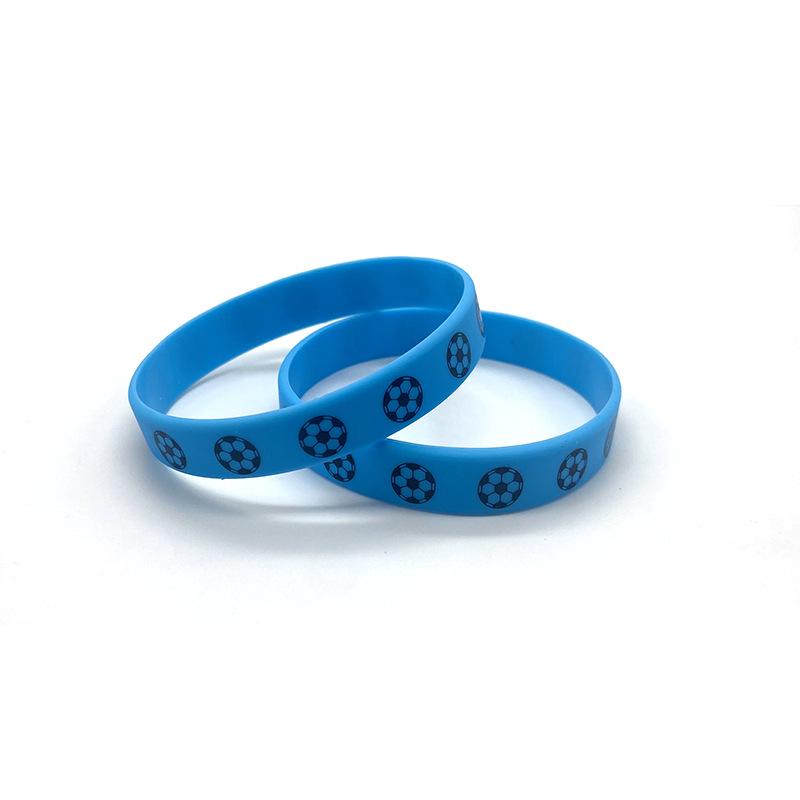 

Football Silicone Wristband with Printed Logo - Champions League & World Cup Team Fan Souvenir небо синє кольору