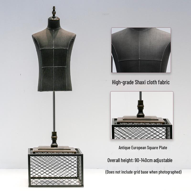 Luxury Sand-Washed Fabric Men's Tuxedo Display Mannequin Stand