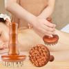 29-Tooth Solid Brass Meridian Brush Craftsmanship Wooden Handle Massager Brush Multipurpose Beauty & Body Shaping Massage Tool