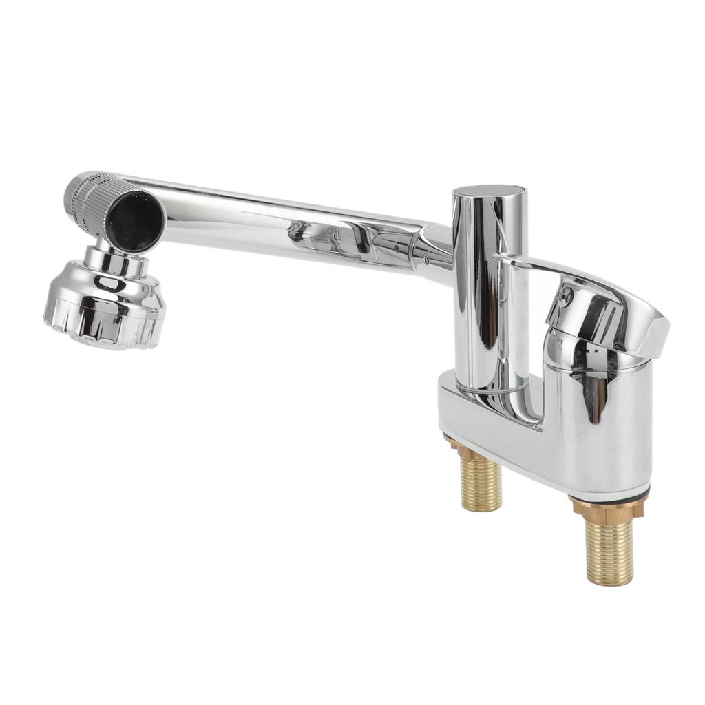Swivel Faucet G1/2 Brass Digital Display Single Hole Lavatory Faucet for Bathroom Sink Chrome