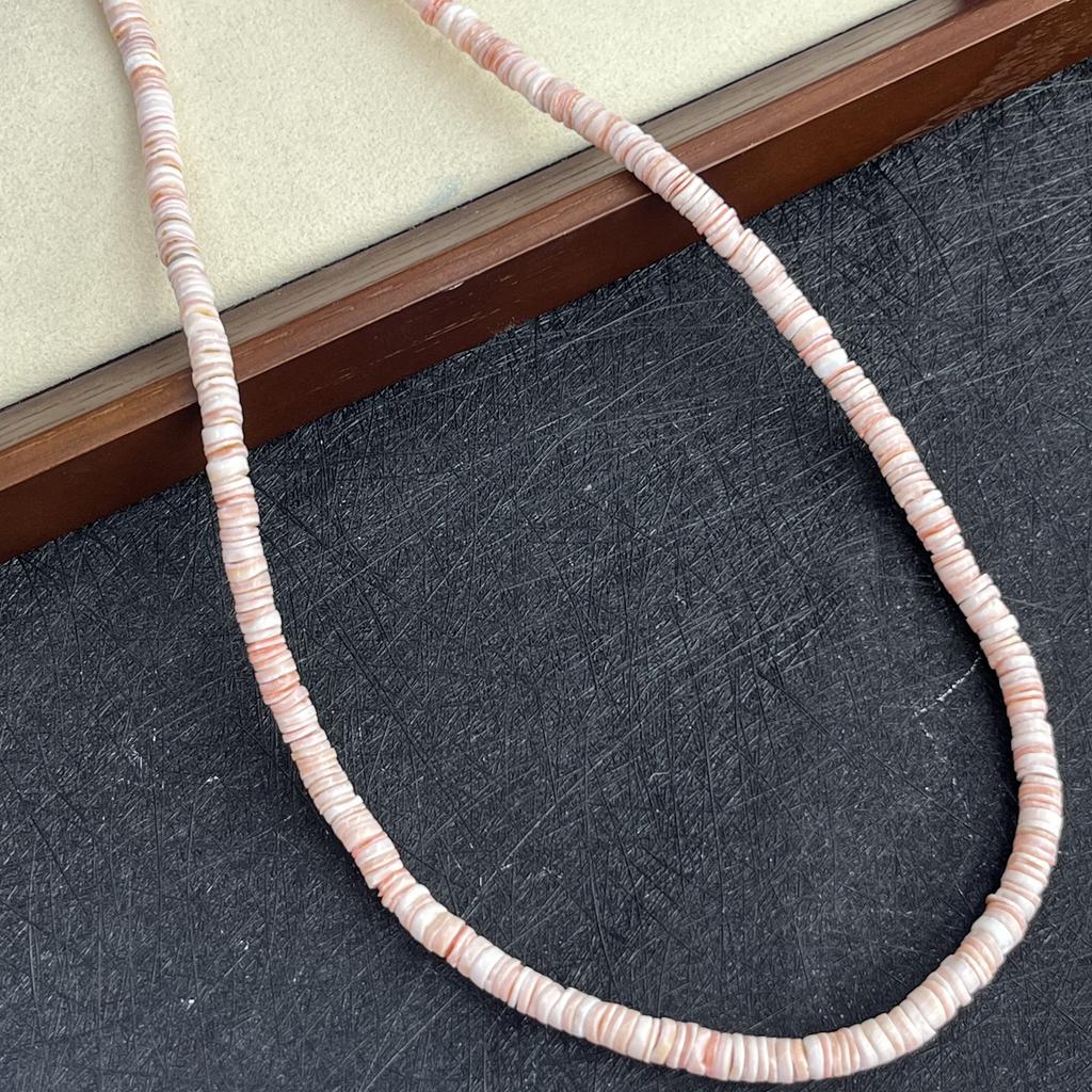 Natural Shell Heishi Spacer Beads 6mm - Smooth Polished Boho Beach Supplies for DIY Necklace & Bracelet Jewelry Making, Needlework 38cm Strand