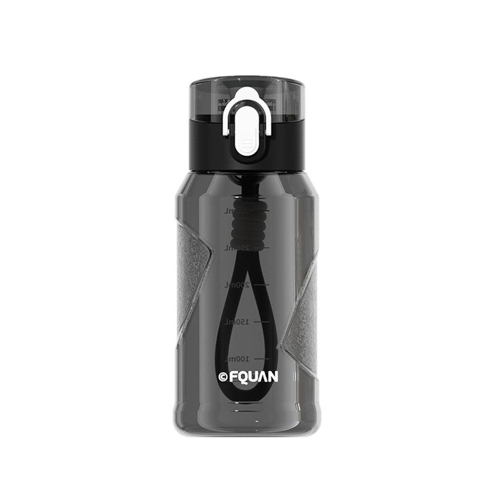 Transparent Summer Water Bottle with Carrying Rope Water Bottle Accessory Gifts Plastic Water Cup чёрный