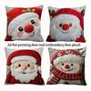 Christmas Santa Claus & Snowman Themed Pillowcases for Festive Decor Sofa Room Decoration New Year Holiday Home Decoration
