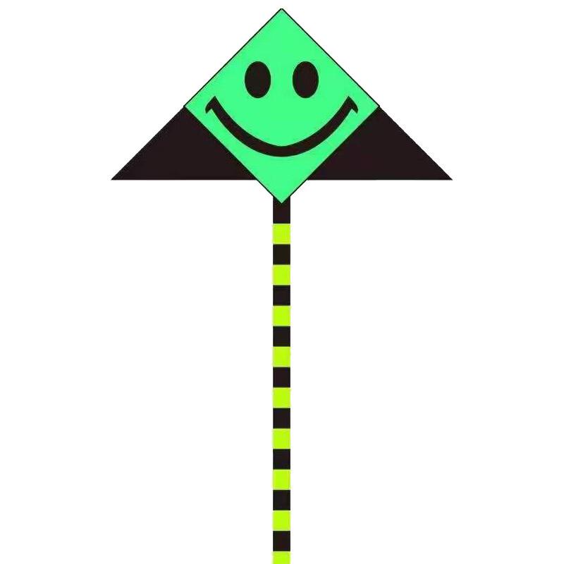 Longchan Weifang Smiley Face Triangle Kite for Kids
