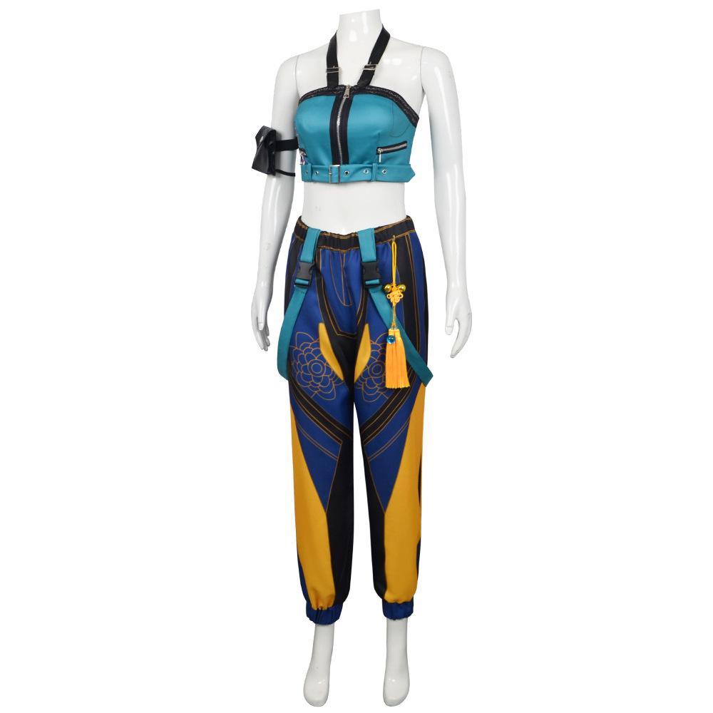 Edgy Streetwear Cosplay Costume For Women - Halloween Outfit For Stage Performance, Festival & Party Wear