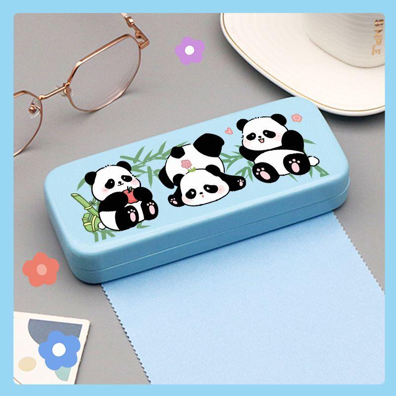Cute Panda Magnetic Eyeglass Case for Children - High-Quality Design for Children with Myopia
