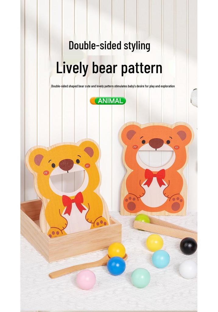 Montessori Baby Concentration Training Set: Ball, Cups, Color Recognition, Matching, Spoon, Hand-Eye Coordination Toy