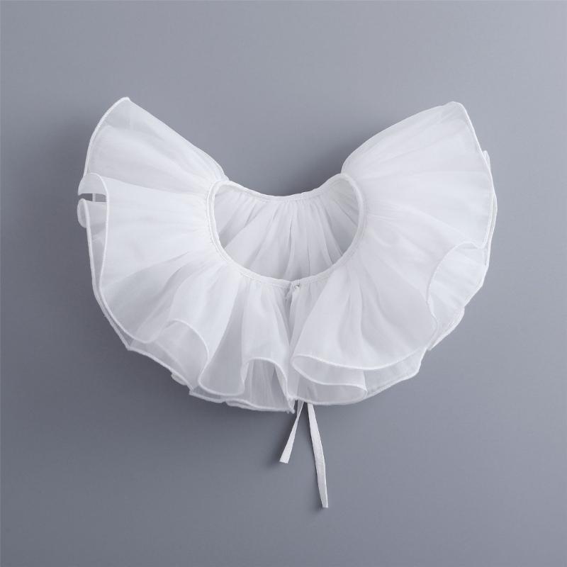 Themed Party Neck Ruff For Jester Costume Breathable Mesh Collar Neckpiece Halloween Transformation Accessory