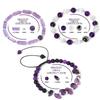 3pcs/Set Body-Purifying Amethyst Bracelet for Weight Loss, Yoga, and Meditation - Healing Stone Jewelry for Women and Men