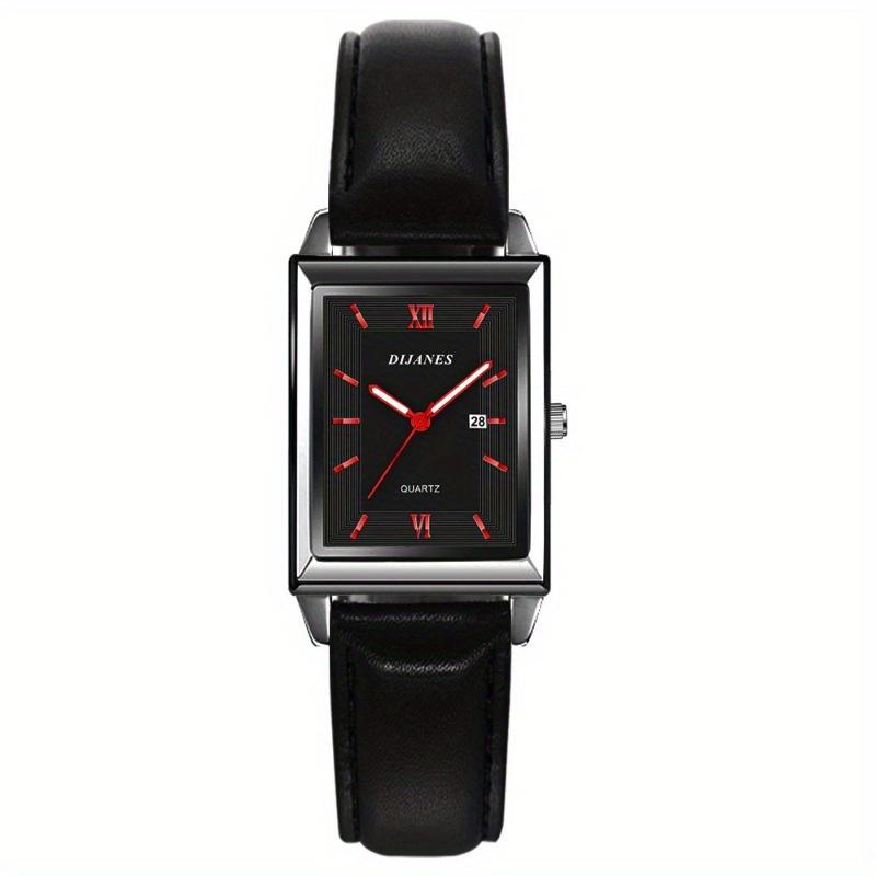 

Fashionable Classic Men Watches Men s Square Calendar PU Leather Male Wristwatches ideal Choice for Gifts Father s Day Gift No