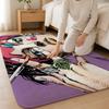 Anime J-JoJo's Bizarre A-Adventure Floor Mat Machine Washable Soft Flannel Area Rug, Non-Slip Absorbent Floor Mat