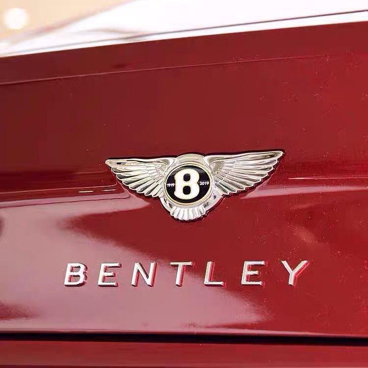 L'ADESIVO BENTLEY LOGO Con Lettere Inglesi Incollato Emblema del Bagagliaio Bentley Per Bentley Flying Spur Continental GT Bentayga Mulsanne