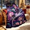 Custom Name Personalized Kpop Demon Hunter Print Blanket, Home Decor, Bedroom, Sofa, Camping, Couch, Gifts for Birthday Christmas