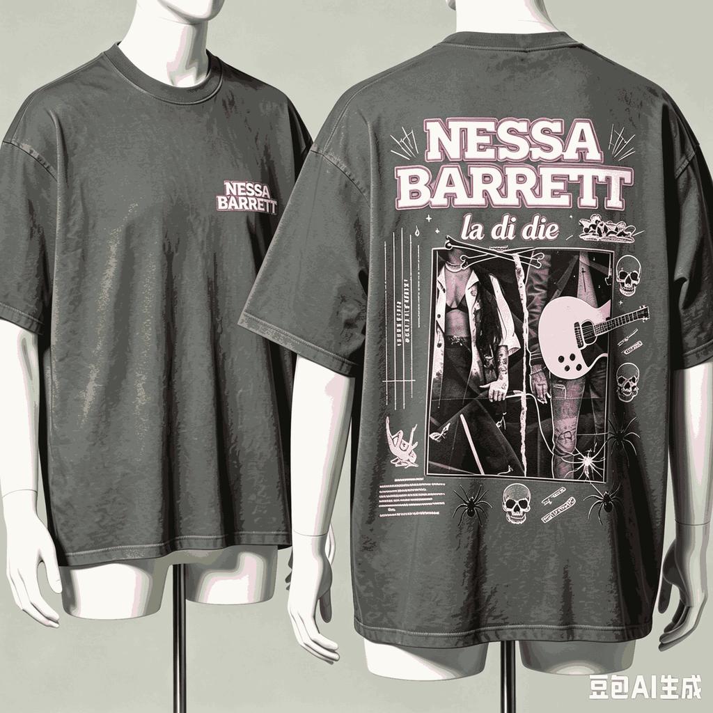 Nessa Barrett For Fan Gift Tshirt Unisex Unisex Harajuku Oversized Unisex Short Sleeve Streetwear High Quality Couples Comfortable