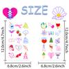 10sheets Colorful Dopamine Small Pattern Tattoo Stickers For Face Arm Body Temporary Fake Waterproof Tattoo Stickers Kids Gifts