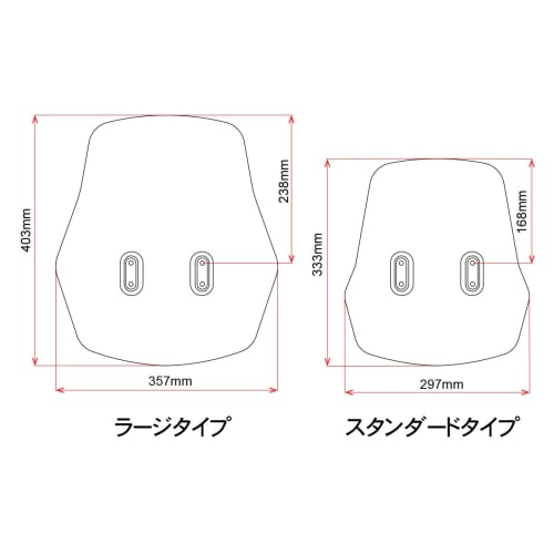 ZETA RACING Adventure Windshield Large Screen Replacement/Option Size (357mm X 403mm) Thickness (3mm) Polycarbonate Long Touring Windshield Dirtfreak