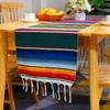 Woven Mexican Striped Table Runner with Tassels
