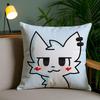 B-Boykisser Silly Cat Cute Cushion Cover Soft Short Plush Double-Sided Printing Home Decor Machine Washable Pillow Case Gift