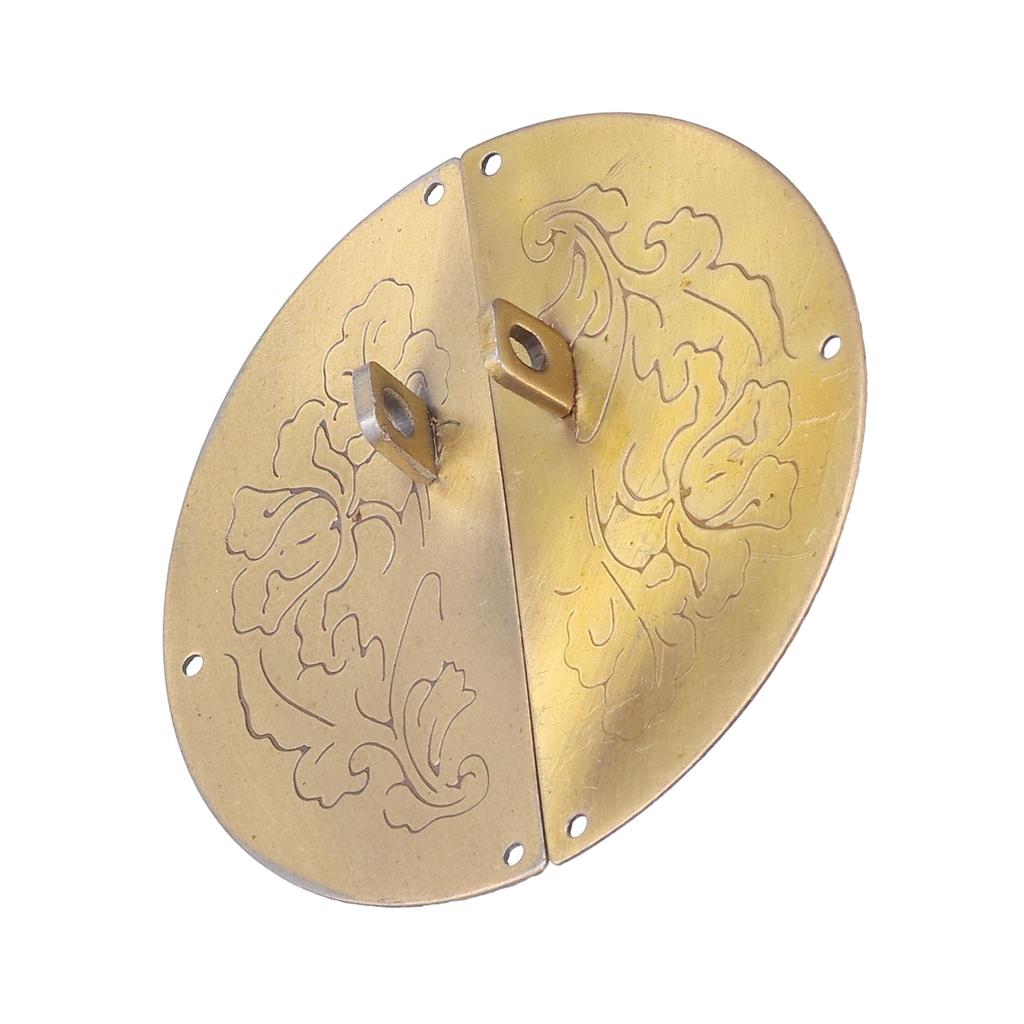 Retro Round Plate Pull Handle Cabinet Wardrobe Double Door Ring Pull for Home Door