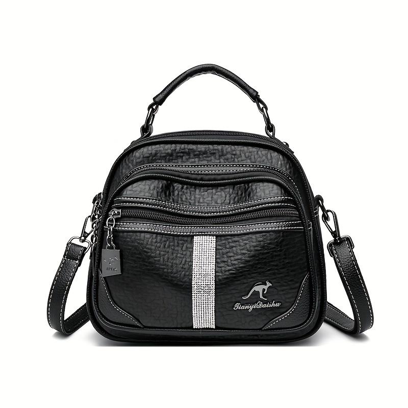 Dámský mini batoh a crossbody taška z PU, lehká, přeměnitelná kabelka s odnímatelným popruhem, mini cestovní taška