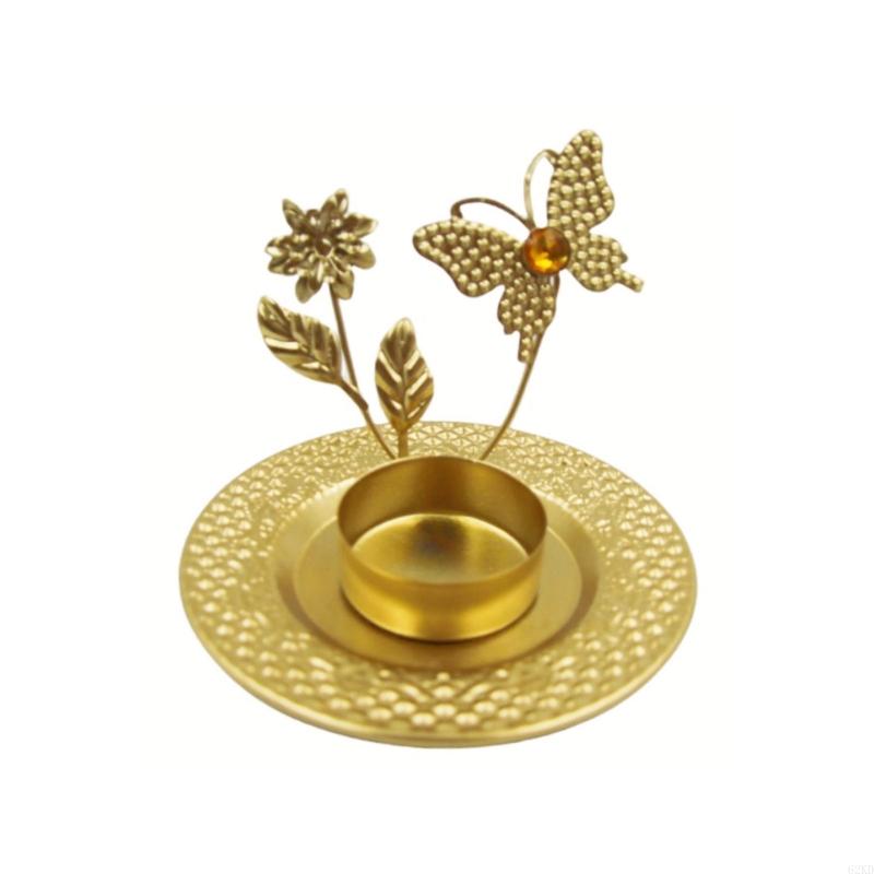 62KD Iron Holder European Leaf Butterfly Stand for Wedding Gift