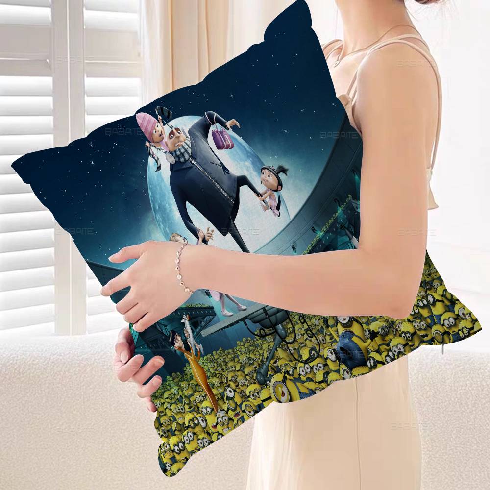 Cartoon-Cute-M-Minions Pillow Cushion Cover Pillowcase Living Room Sofa Home Decor Customized