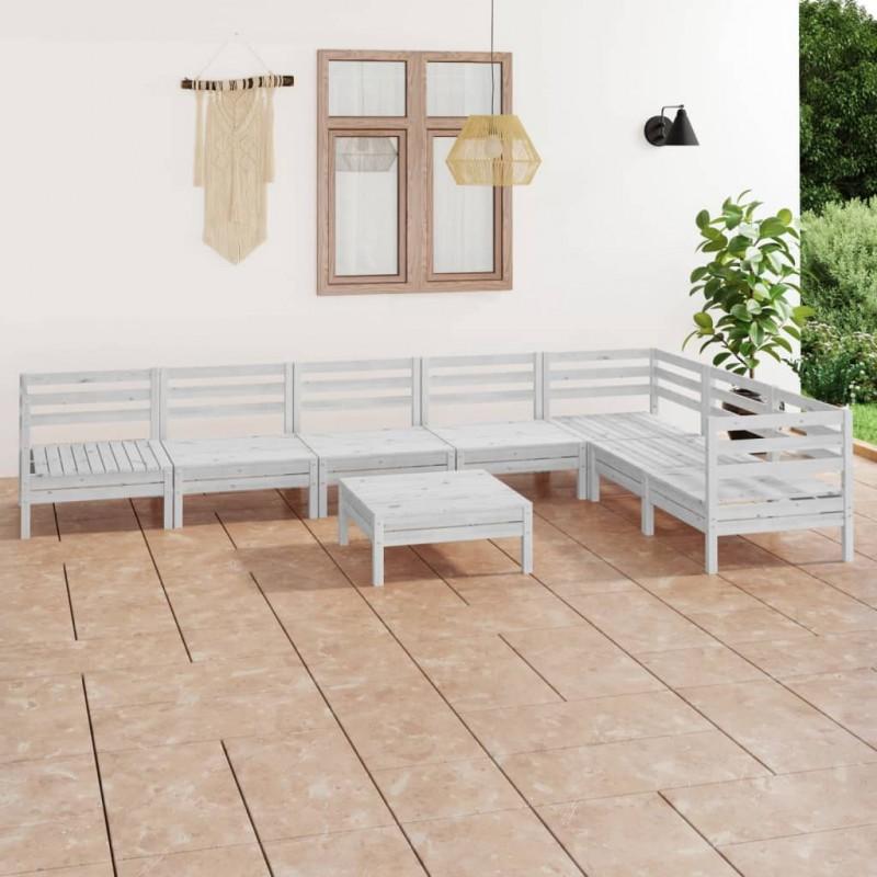 Day and Night - Day and Night Garden Furniture Set 8 Pieces Solid White Pine Wood