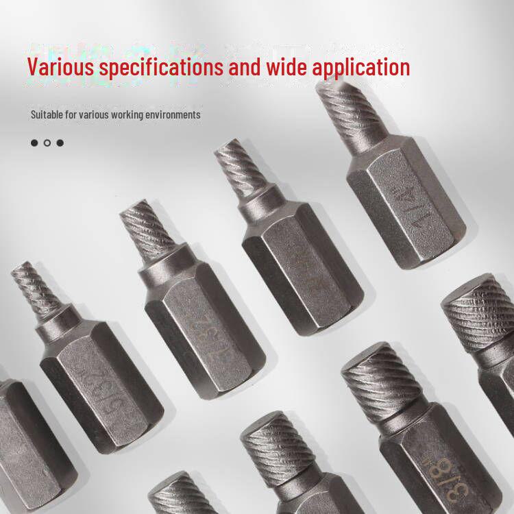 10-teiliger Schrauben- und Mutternausdrehersatz – Vielkeil für beschädigte Drähte und abgerutschte Muttern