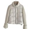 Womens Korean Style Stand Collar Knit Panel Down Jacket Short Puffer Coat 90% White Duck Loose Fit Winter