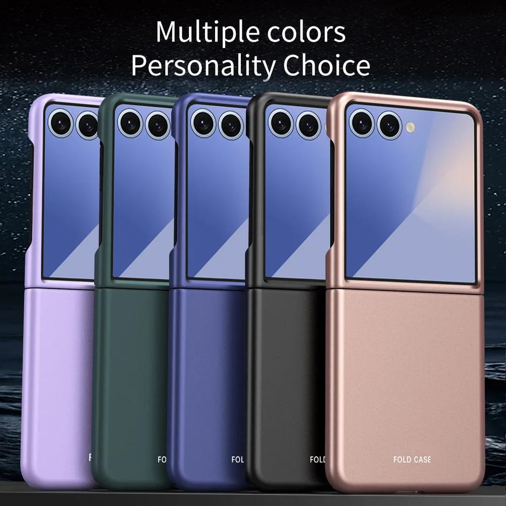 Luxuriöses, mikro-mattiertes Gefühl, komfortabel, Anti-Fingerabdruck, ultradünne Handyhülle für Samsung Galaxy Z Flip 7 7FE 6 5, Kameraschutzabdeckung