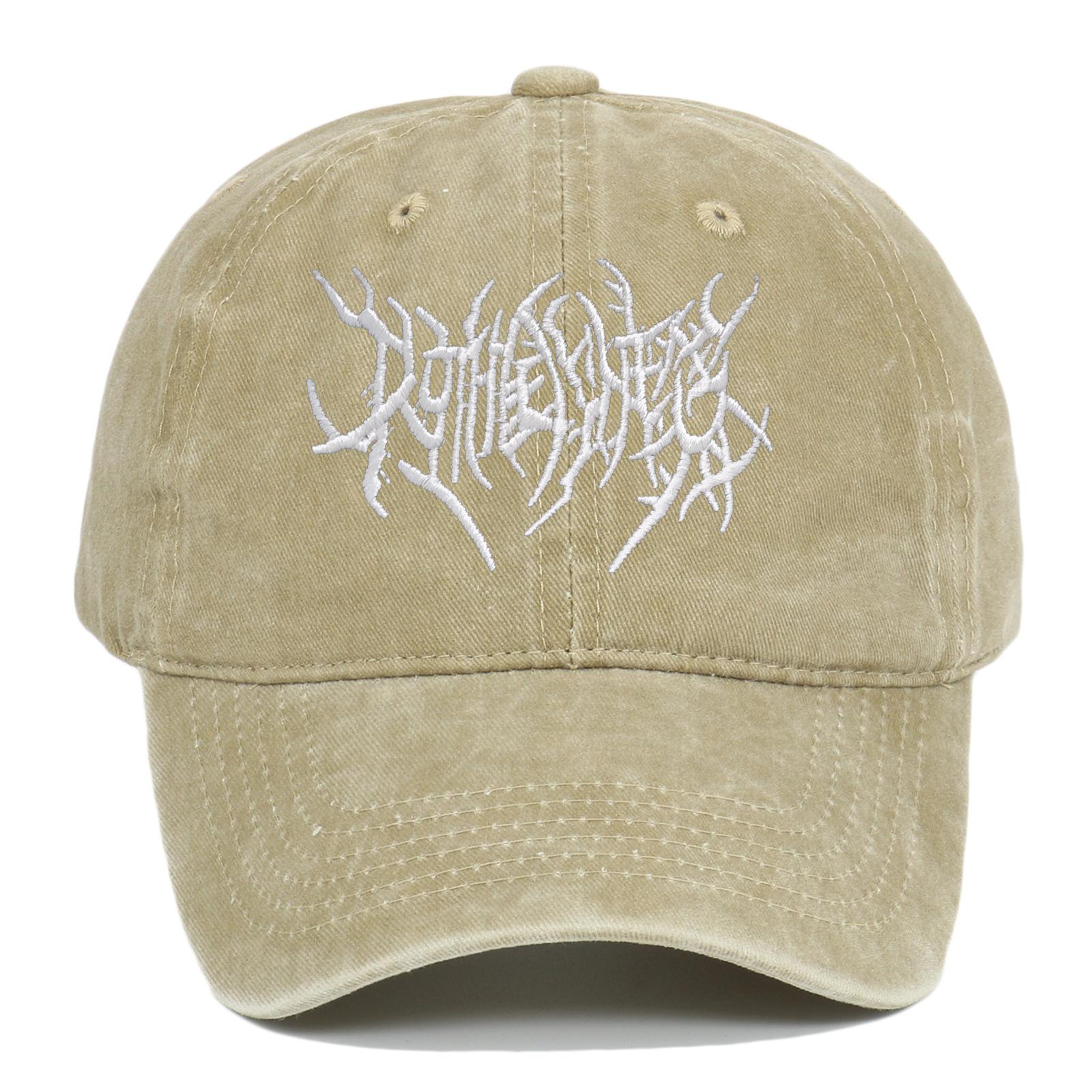 Casquette de Baseball tendance style Rock Brodé avec Unique beige
