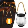 Dancing Flame Solar Lantern Rechargeable Outdoor Lights New Solar Flame Lights  Yard Decor