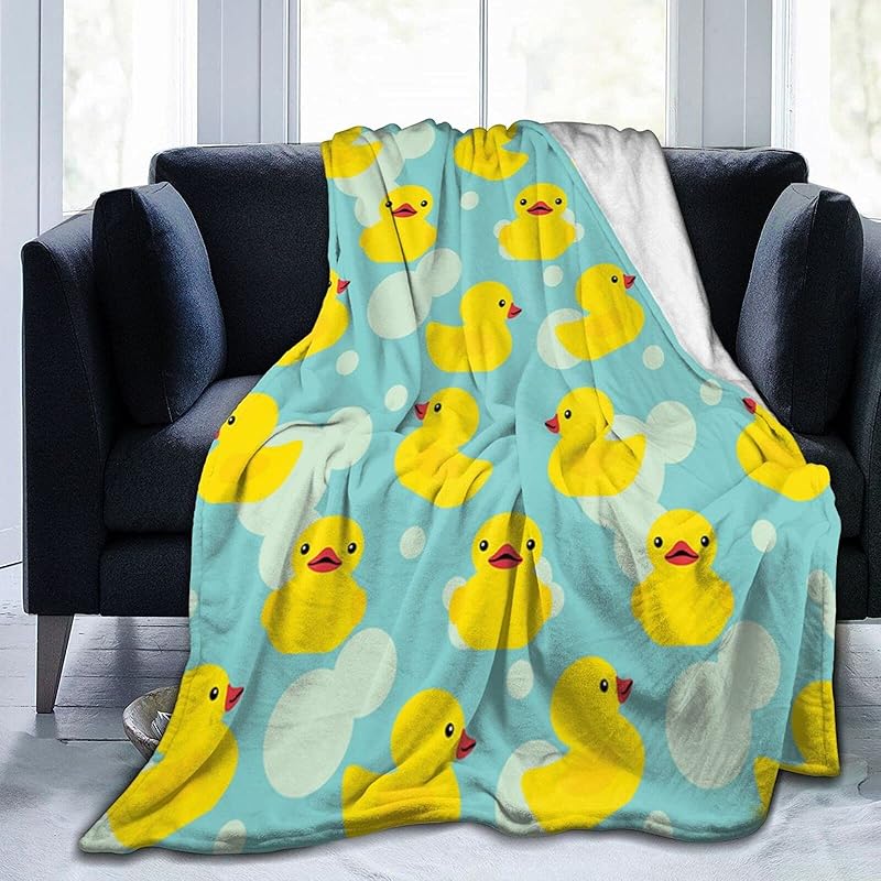 

Yellow Cartoon Duck Flannel Fleece Throw Blankets for Bed Sofa Living Room Soft Blanket Warm Throw Blanke 50*40