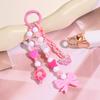 Y2K Trendy Creative Beaded Keychain Personalized Versatile Keyring Phone Lanyard For Girls Bag Pendant Key Hanging Decoration