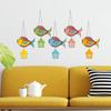 Pești Multicolori Agățătoare de Perete din Lemn pentru Decorarea Casei | Balcon Grădină | Birou | Cafenea | Agățătoare Decorativă pentru Ușă (Pachet de 5)
