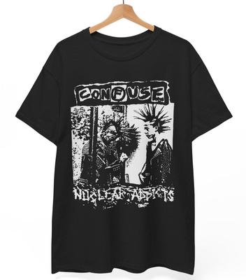 Confuse 'Nuclear Addicts' T-Shirt: Japanese Hardcore Punk UNISEX Vintage Tee
