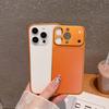 Frosted Drop-Proof Protective Back Cover for iPhone 16, Compatible with iPhone 14/15, Large Window Apple Logo Visibility.