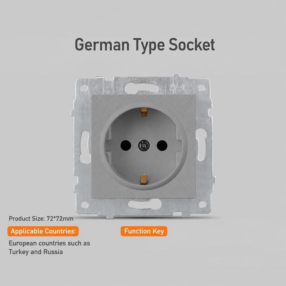 1Pcs Dual USB Fast Charge Panel Wall Switch EU French Socket Module  for EU Standard Wall Mount DIY